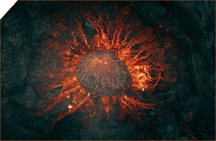 Volcano crater